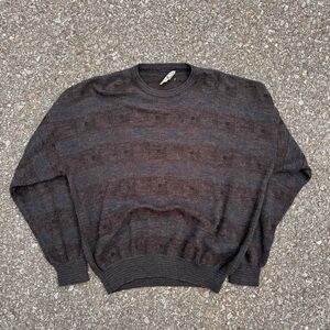 Vintage Segreto 100% Wool Womens Large Patterned Pullover Sweater Size XL